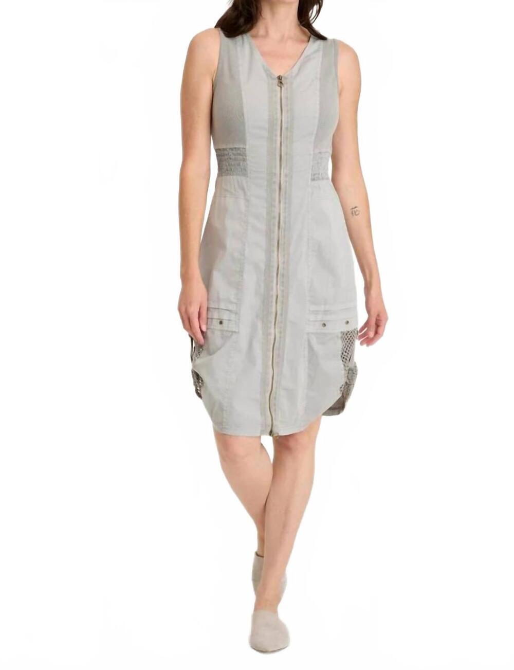 NEW XCVI holland mini dress in early grey pigment